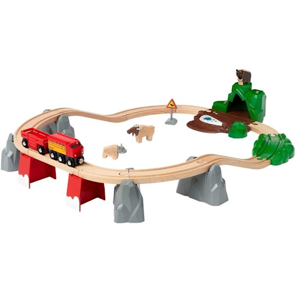Brio World Grand Circuit Exploration - Täydellinen 27-osainen laatikkosarja - Puinen junarata - Ravensburger - Sekoitettu 3-vuotiaasta alkaen - Flerfärgad