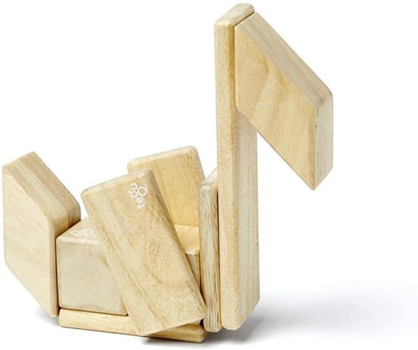 Tegu 14-delt magnetisk træklods sæt, naturlig Beige