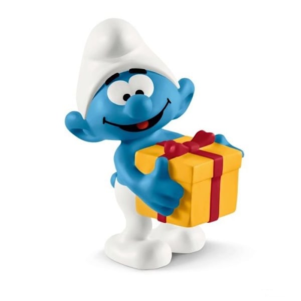 Schleich Smurfarna 20816 Figur - Skrattsmurf med gåva Flerfärgad