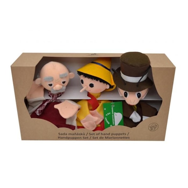 Mú - Set 3 Pinocchio Puppets - MORAVSKA USTREDNA BRNO kastanj