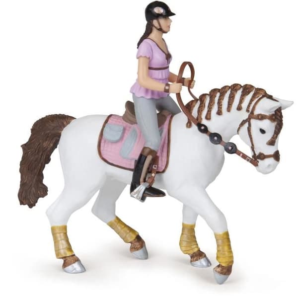 Figurine Cavalière mode - PAPO - HESTE, FOLDE OG PONIER - Rosa - Til springkonkurrencer