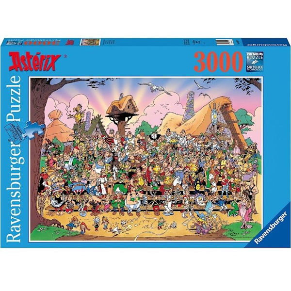 3000 bitar vuxenpussel - Asterix-universumet - Karaktärer - Ravensburger Flerfärgad