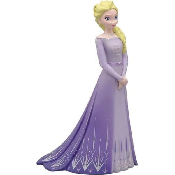 Figurin - BULLYLAND - Frozen - Elsa i lila klänning - 10 cm - PVC fri Lila