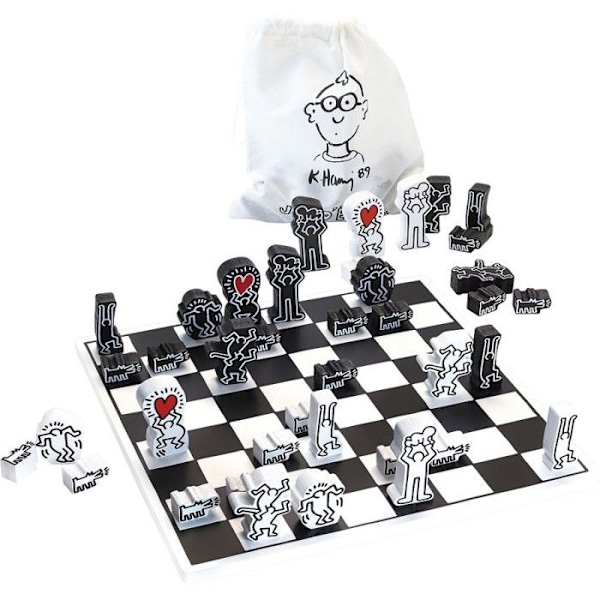 Keith Haring - Vilac shakkipeli mångfärgad