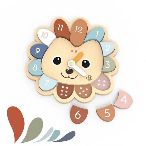Koulutuskello Siili puusta - SPEEDY MONKEY - SP1047 - Beige - Alkaen 2 vuotta beige