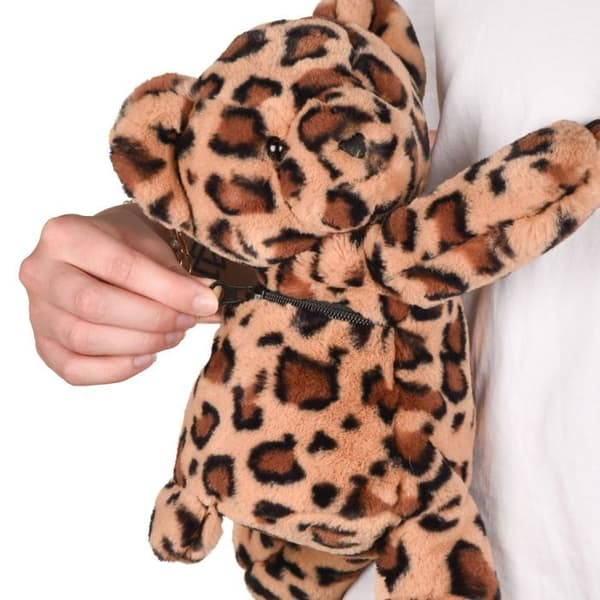 Doudou et Compagnie - Leopard bamse skuldertaske brun
