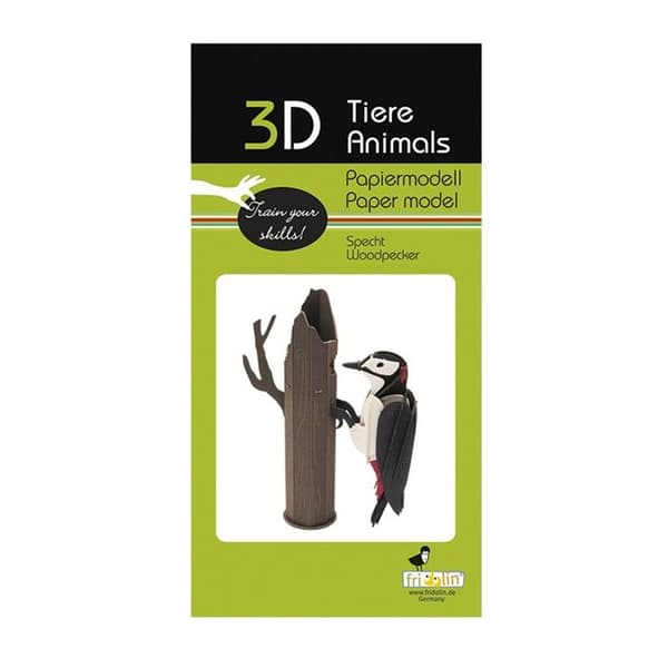 Fridolin - Paperinen 3D-malli Pikkukäpyläinen brun