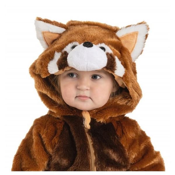 Panda Ræv Kostume 2-3 år - CHAKS - C464296 - Orange - Polyester - Fra 2 år brun