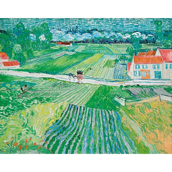 Träkonstpussel - MICHELE WILSON PUZZLE - Auvers landskap - Målningar och målningar - 1000 bitar
