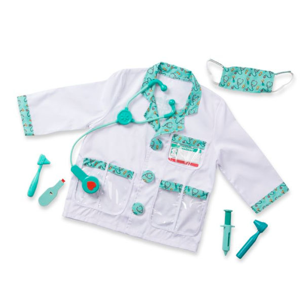 Melissa & Doug Doctor Costume - Doctor Set - För barn från 3 år och uppåt - Tillbehör ingår