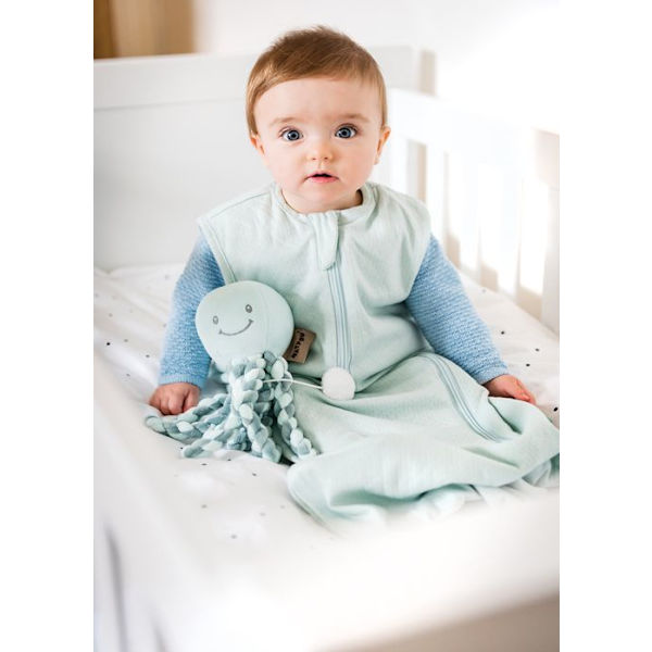 NATTOU Lapidou musikalisk bläckfisktäcke - 100% polyester - Mintgrön och grå Grå