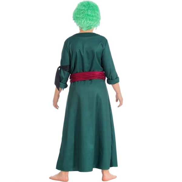 Zoro One Piece barndräkt - CHAKS - Zoro modell - Grön - Officiellt licensierad kostym Grön 7-8 år gammal