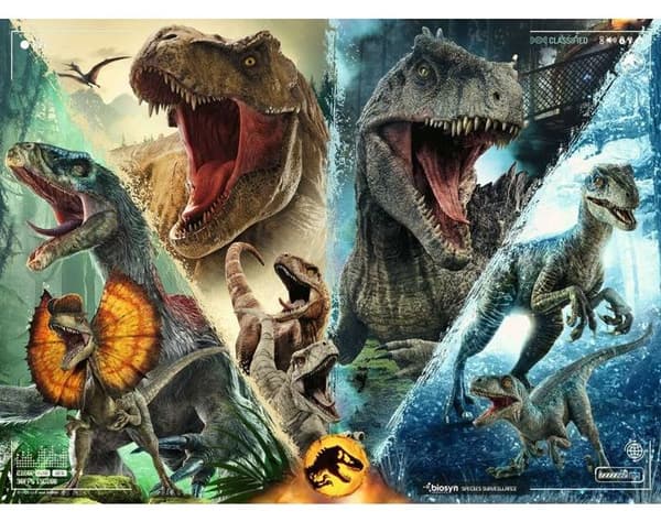 Ravensburger - Puzzle Dino Jurassic World 3 100 stk XXL Blå