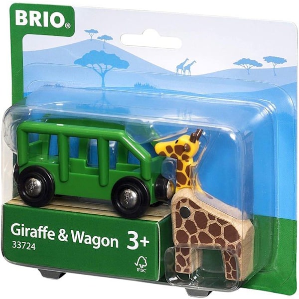 Vaunu Girafe - BRIO - Leikkikalumalli lapsille - Kallistuva kirahvi - Sekä pojille että tytöille Orange