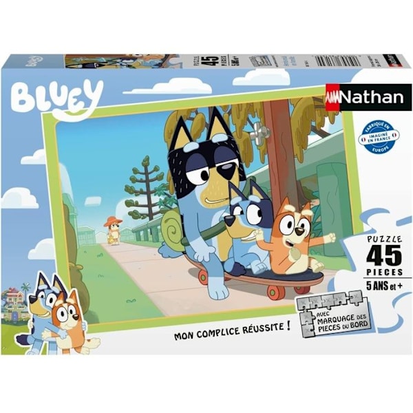 Nathan Pussel - 45 bitars pussel - Bluey - Tecknade serier och serier - Barn - Från 5 år Blå, grön och beige