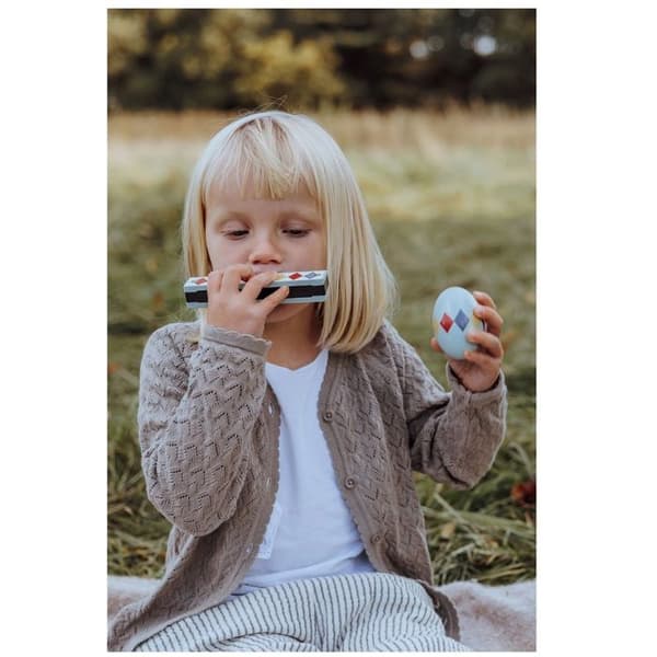 Musiklegetøj - MAMAMEMO - Harlekin - Træ - Grøn - Fra 3 år Grön