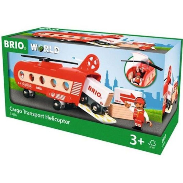 BRIO World Cargo Helikopter - Ravensburger - Tågbana i trä - Blandat från 3 år - Flerfärgad Flerfärgad