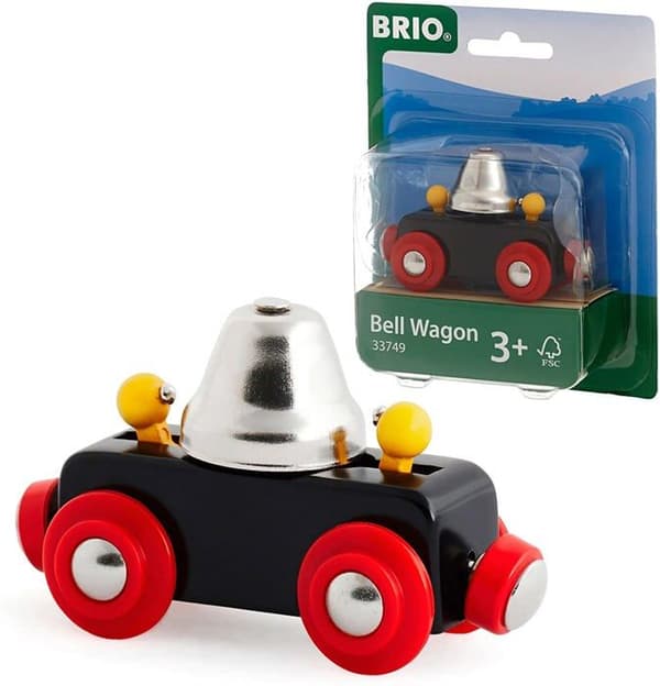 Bell Wagon - BRIO - Puinen junalelu - Mixed - alkaen 3 vuotta Apelsin