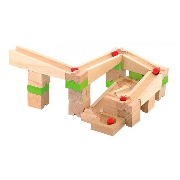 Jeujura träkonstruktionsspel - Marmorkrets - 40 stycken Flerfärgad