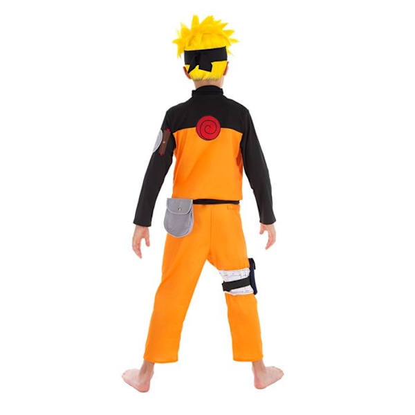 Naruto-poika-asuste - Naruto - Fiktiohahmo - Oranssi - Polyesteri Vit 9-10 år gammal