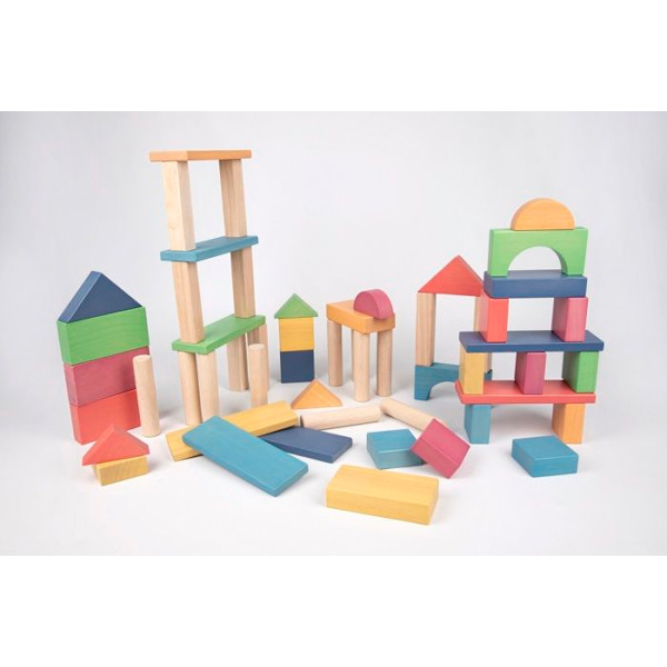 TickiT - Giant Rainbow Wooden Blocks - HJÄRNSKAP Beige