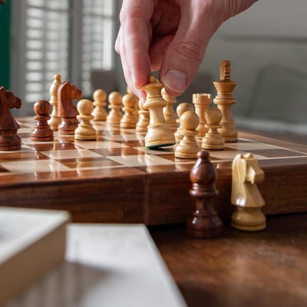 FOLDABLE CHESSBOARD 35CM KING 76MM Flerfärgad