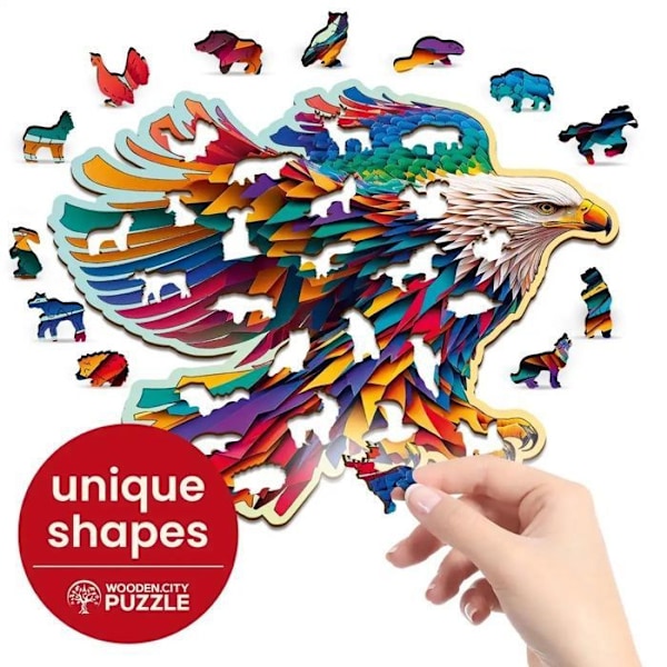 Puinen kaupunkipuzzle: HEIHKUVA KOTKA 250/25, puusta, 8+ Beige