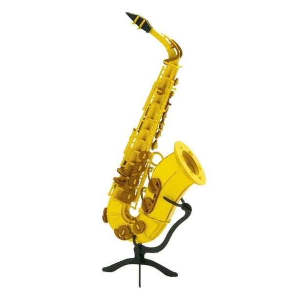Fridolin - 3D papirmodel Saxofon Gul