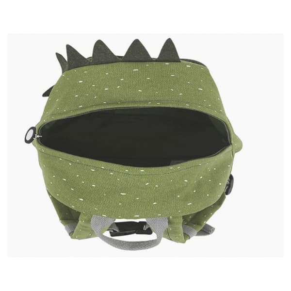 Koulureppu - Trixie - Mr Dino - Kestävä kangas - 3D-elementit - Tilavuus 7L Grøn