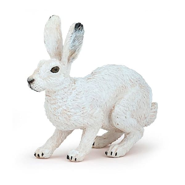Figurine Arktisk hare Vit och svart