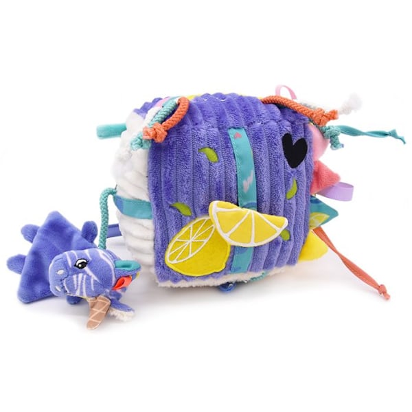 Aktivitetskub - Les Déglingos - Zebran Kiprokos - Lila - 14x14x14 cm - Baby Lila