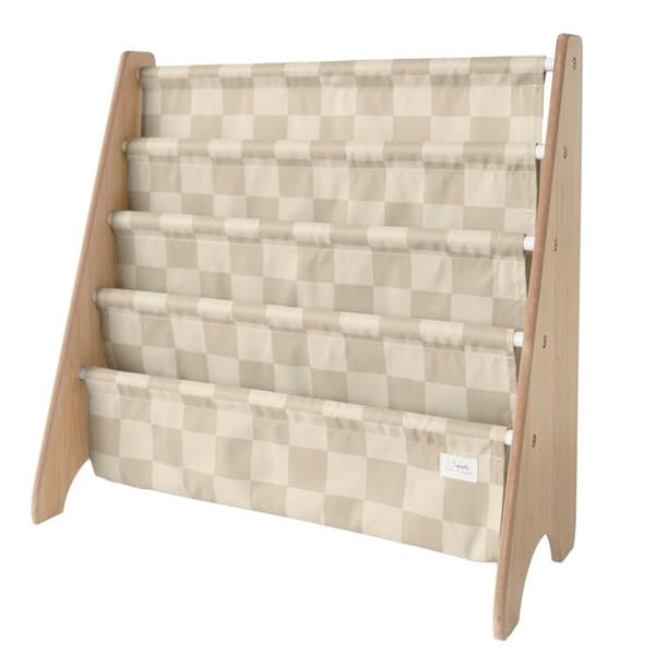 3 Sprouts - Børnebibliotek ternet beige - ELEMENTER TIL BØRN beige