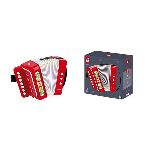 Gioia - Harmonikka - Soitin - JANOD - J07654 - Punainen - Alkaen 3 vuotta