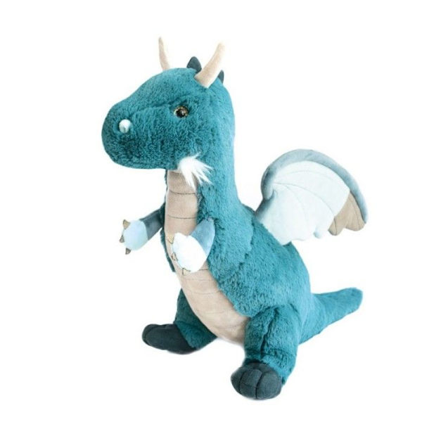 Histoire d'Ours - Smaragdin Pehmolelu Lo Dragon 40 cm - DOUDOU JA KUMPPANIT Blå