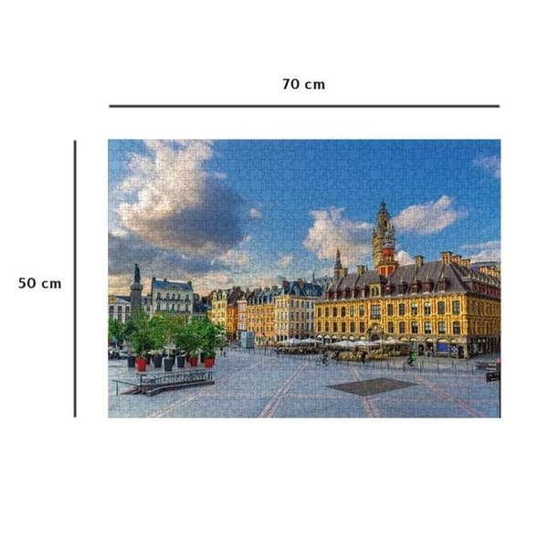Nathan - Puzzle Grand'Place de Lille 1000 bitar - RAVENSBURGER Vit