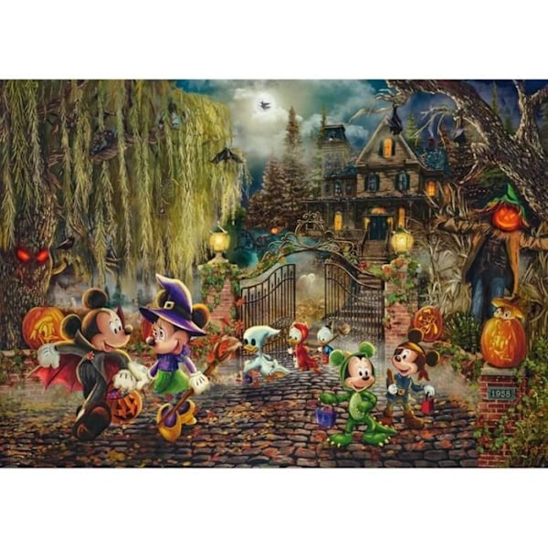 Puzzle 1000 palaa: Disney, Mikki ja Mini Halloween Hauskaa Orange
