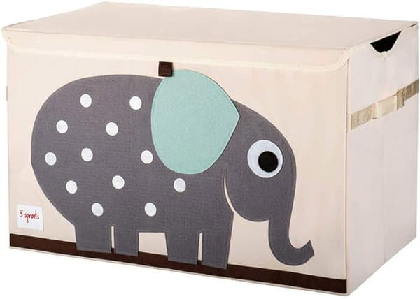 Legetøjskiste - WEBER - Elefant - Barn - 100% Polyester - Grå Grå