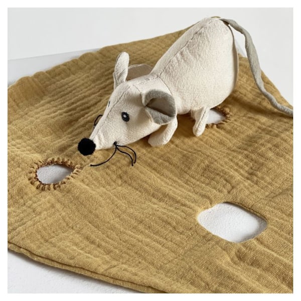 Doudou mus med bomullsgaze