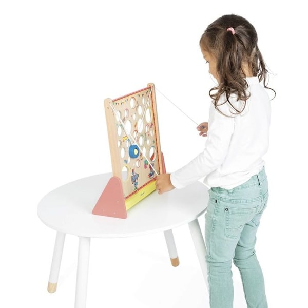 Taitopeli - Janod - Pystysuora haaste Applepop - 2 puupalloa - Sisätilat - Sekä pojille että tytöille Beige