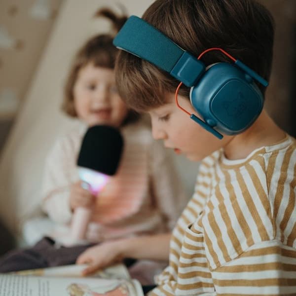 Lydisolerende headset til børn - Kidywolf - Kidynoise - Blå - Lydreduktion op til 25 dB - Sammenklappelig Blå