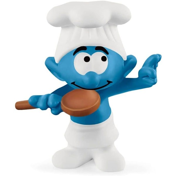 Figuriini - SCHLEICH - Kokki Smurffi - THE SMURFS™ - Sekä tytöille että pojille - Sopii yli 3-vuotiaille Flerfärgad