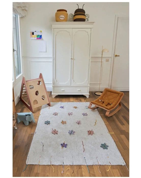 Legemåtte - LORENA CANALS - Vildblomster - Vaskbar - Bomuld - 120 x 160 cm Beige
