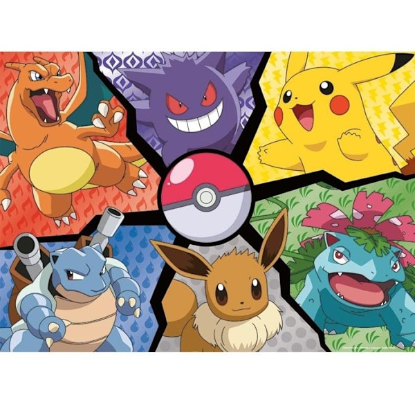 Puzzle 100 palasta - NATHAN - Pokémon Pikachu Evoli - Valkoinen - Sekä tytöille että pojille - 6 vuotta