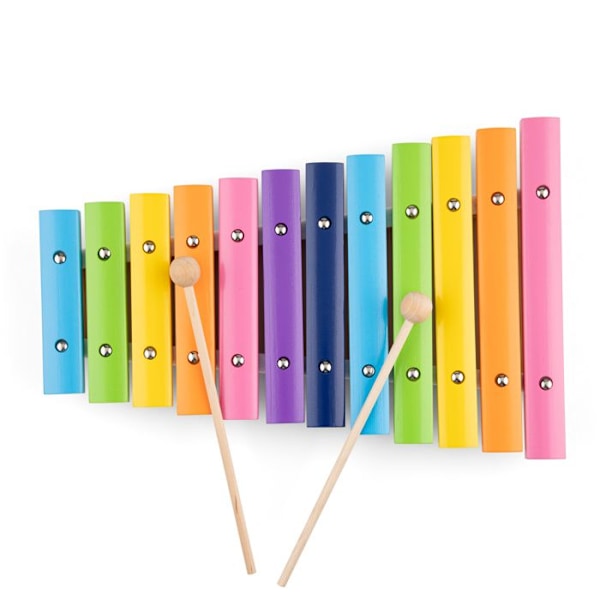 Puiset xylophone New Classic Toys 12 sävelkorkeutta 33 cm - Musiikkilelu lapsille Gul