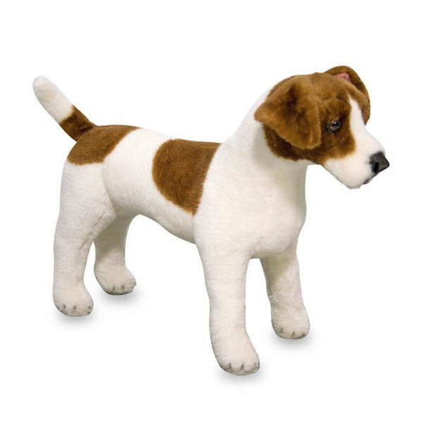 Peluche jack rusell 54 cm kastanj