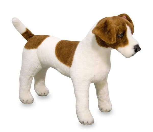Peluche jack russell 54 cm brun