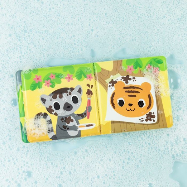Kylpykirja - Tiger Tribe - Viidakko - Puhdistettavat eläimet - 12 kuukautta ja enemmän - Muovi Vit