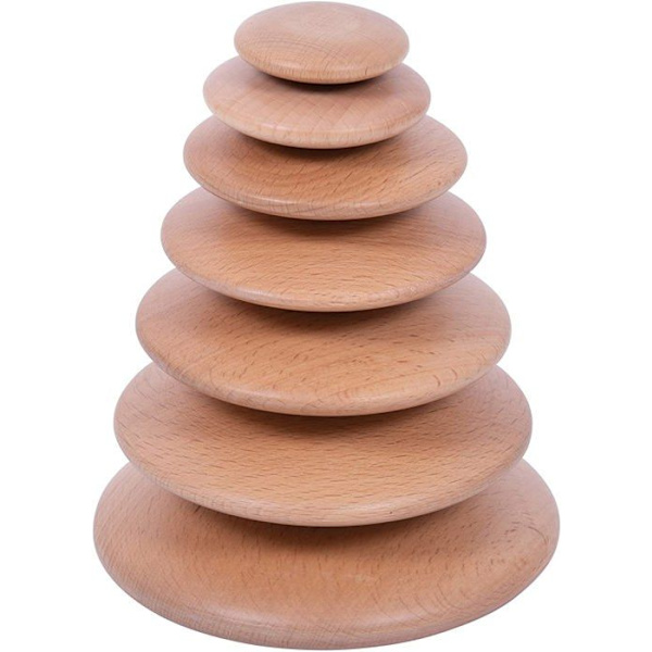 Träknappar - TickiT - 73424 - Set med 7 - Natur - Mått 23x16x10 cm Beige