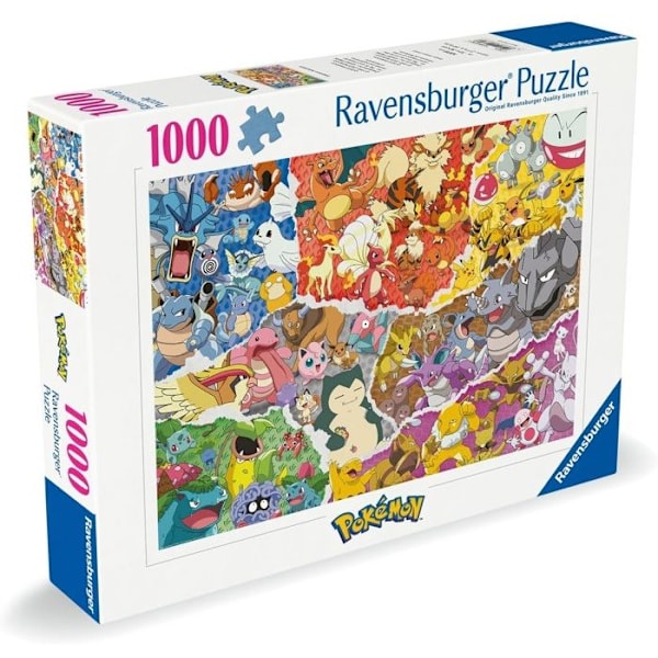 Ravensburger - Vuxenpussel - 1000 bitars pussel - Pokémonäventyret - Vuxna och barn från 14 år - Kvalitetspussel Olika färger