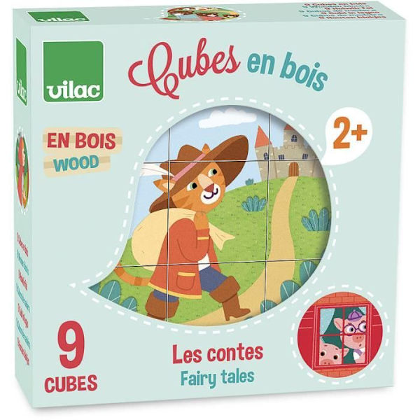 Träkuber Les Contes Vilac Multicolor Flerfärgad